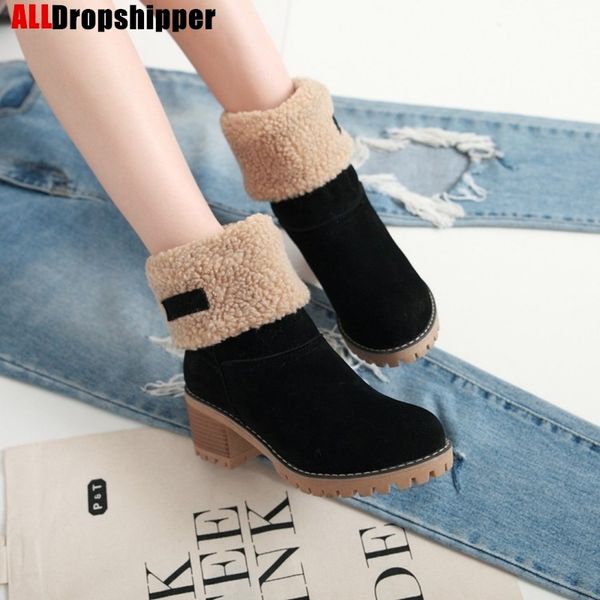 women winter fur warm snow boots ladies warm wool booties woman ankle boot comfortable martin shoes plus size 35-43 women's boot y20091, Black
women winter fur warm snow boots ladies warm wool booties woman ankle boot comfortable martin shoes plus size 35-43 women's boot y20091, Black