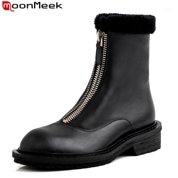 moonmeek 2020 new brand women boots square heels round toe ladies shoes genuine leather black zipper ankle boots big size 401
moonmeek 2020 new brand women boots square heels round toe ladies shoes genuine leather black zipper ankle boots big size 401