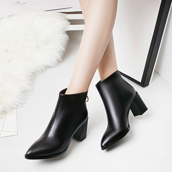 womens thick high heel boots party banquet wear genuine leather shoes ladies ankle boot zapatos mujer botas feminina botine, Black
womens thick high heel boots party banquet wear genuine leather shoes ladies ankle boot zapatos mujer botas feminina botine, Black