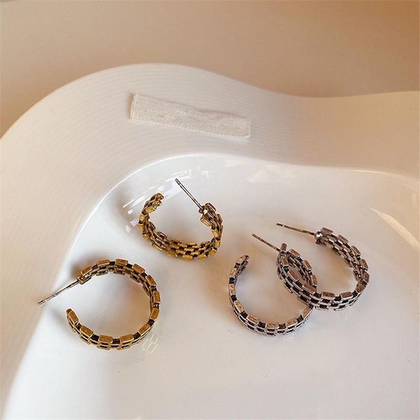 aomu hip hop vintage distressed wide strap metal gold silver color c-shaped simple hoop earring for women jewelry autumn winter, Golden;silver
aomu hip hop vintage distressed wide strap metal gold silver color c-shaped simple hoop earring for women jewelry autumn winter, Golden;silver