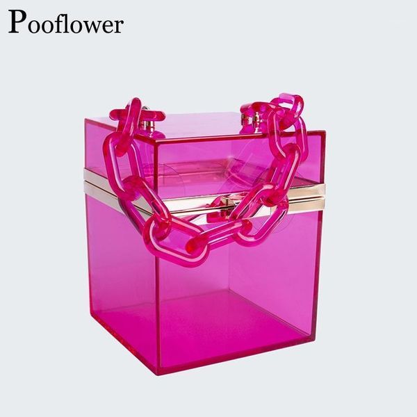 pooflower acrylic transparent chain bags for women box evening party bags purse fashion tote ladies candy color handbags zh2251
pooflower acrylic transparent chain bags for women box evening party bags purse fashion tote ladies candy color handbags zh2251
