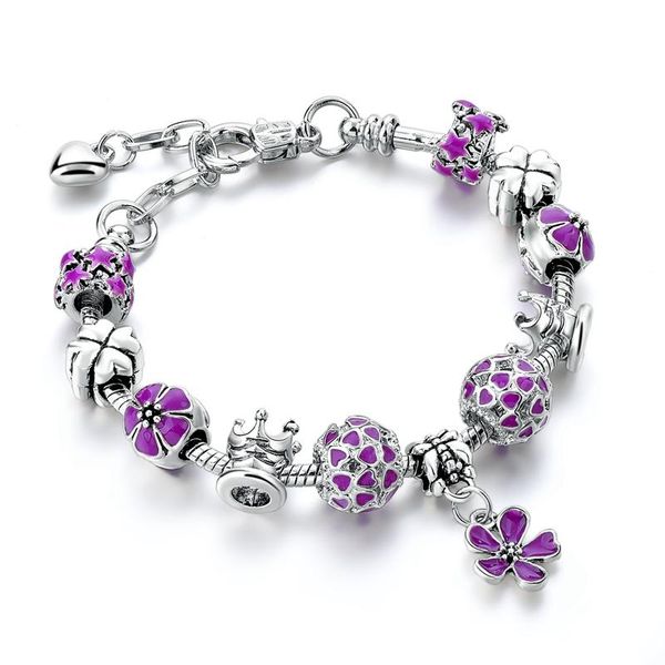 szelam purple crystal beads charm bracelets & bangles silver flower bracelets for women femme diy jewelry sbr170017, Golden;silver
szelam purple crystal beads charm bracelets & bangles silver flower bracelets for women femme diy jewelry sbr170017, Golden;silver