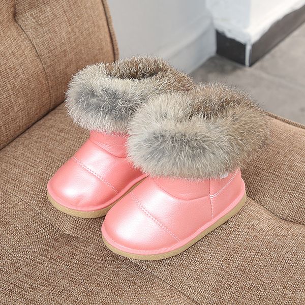 21-30 2020 fashion new ins baby children size winter warm shoes boots, Black