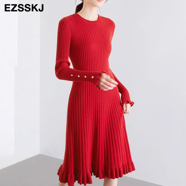 2020 autumn winter thick mermaid sweater trumpet women slim midi female chic knit elegant dress h1210, Black;gray
2020 autumn winter thick mermaid sweater trumpet women slim midi female chic knit elegant dress h1210, Black;gray