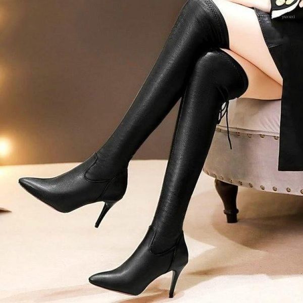boots pointed toe women's high-heel autumn and winter women over the knee soft leather stiletto thin1, Black
boots pointed toe women's high-heel autumn and winter women over the knee soft leather stiletto thin1, Black