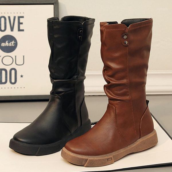 women boots winter warm flat pu leather soft mid calf boots vintage low heels platform black brown women long shoes botas vt15901
women boots winter warm flat pu leather soft mid calf boots vintage low heels platform black brown women long shoes botas vt15901