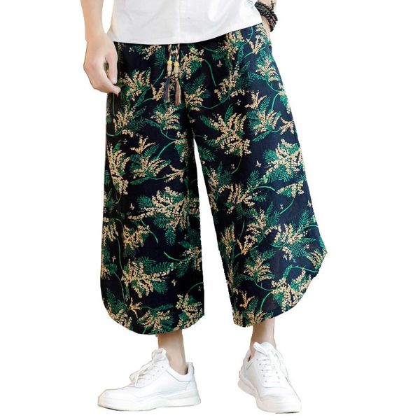 nice summer cropped trousers chinese linen longshorts for men harem pants bermuda casual shortpants, Black
nice summer cropped trousers chinese linen longshorts for men harem pants bermuda casual shortpants, Black