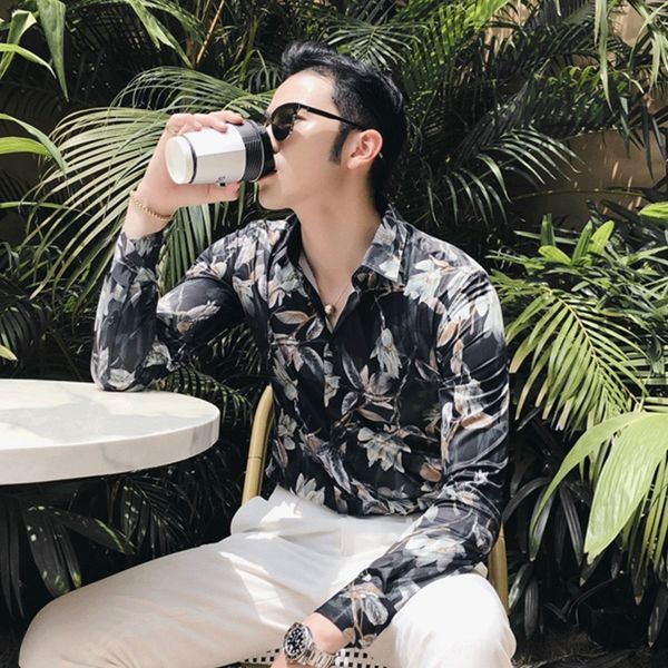 acxq0 korean long sleeve casual temperament printed slim temperament men's long sleeve shirt korean men's slim printed casual shir, Blue
acxq0 korean long sleeve casual temperament printed slim temperament men's long sleeve shirt korean men's slim printed casual shir, Blue