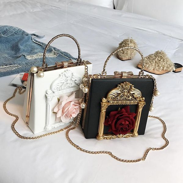 new baroque style retro angel embossed handbag bag female pearl chain box shoulder bag
new baroque style retro angel embossed handbag bag female pearl chain box shoulder bag