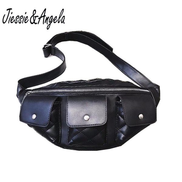 jiessie&angela multi-pocket waist pack leather fanny bags for women chest bag female casual shoulder pack waist belt bags black
jiessie&angela multi-pocket waist pack leather fanny bags for women chest bag female casual shoulder pack waist belt bags black
