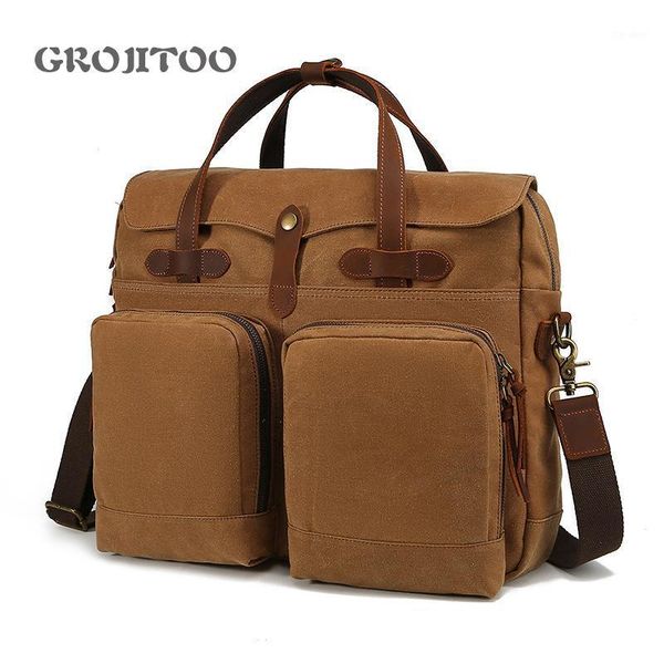 briefcases grojitoo men's bag crazy horse skin canvas large capacity briefcase oil wax lap
briefcases grojitoo men's bag crazy horse skin canvas large capacity briefcase oil wax lap