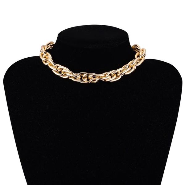 chokers vintage curb twist chain chunky choker necklace for women men punk hip hop neck collar jewelry statement party gift, Golden;silver
chokers vintage curb twist chain chunky choker necklace for women men punk hip hop neck collar jewelry statement party gift, Golden;silver