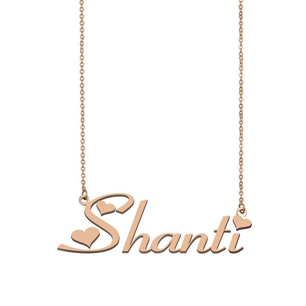 Shanti Name Necklace Custom Nameplate Pendant for Women Girls Birthday Gift Kids Best Friends Jewelry 18k Gold Plated Stainless Steel, Silver
Shanti Name Necklace Custom Nameplate Pendant for Women Girls Birthday Gift Kids Best Friends Jewelry 18k Gold Plated Stainless Steel, Silver