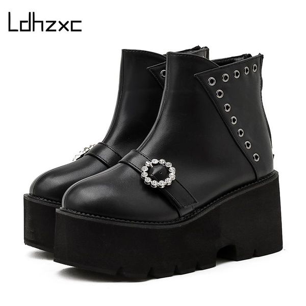 ldhzxc 2020 rivets women boots shoes patent leather thick heels platform heel female footwear for pary black punk style
ldhzxc 2020 rivets women boots shoes patent leather thick heels platform heel female footwear for pary black punk style