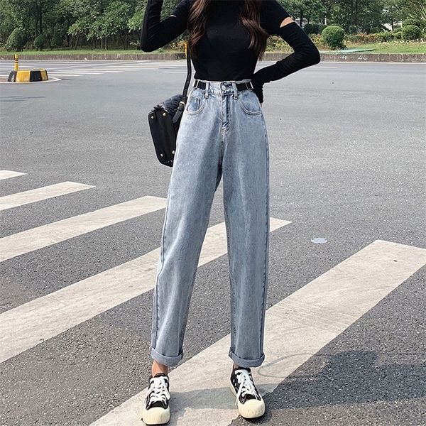 guuzyuviz blue mom jeans vintage high waist denim harem pants ladies jeans trousers korean elastic waist plus size loose casual 201225
guuzyuviz blue mom jeans vintage high waist denim harem pants ladies jeans trousers korean elastic waist plus size loose casual 201225