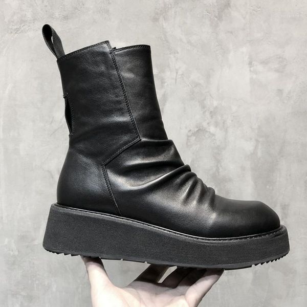 black leather zipper men street style winter platform sneakers stylish 2020 work&safety ankle boots1
black leather zipper men street style winter platform sneakers stylish 2020 work&safety ankle boots1