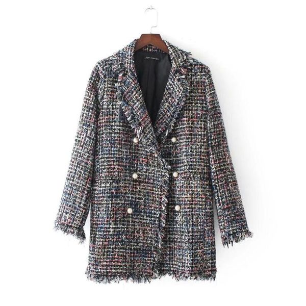 2020 new europe america autumn winter colored woolen coat women's small real pearl decoration tassels woolen loose coat cc504, Black
2020 new europe america autumn winter colored woolen coat women's small real pearl decoration tassels woolen loose coat cc504, Black