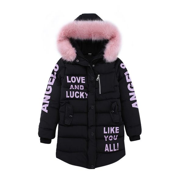 girls' children's winter mid-length thick warm down girl jacket, letter hooded fur collar jacket 1029, Blue;gray
girls' children's winter mid-length thick warm down girl jacket, letter hooded fur collar jacket 1029, Blue;gray