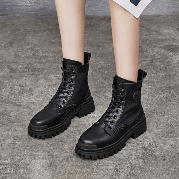 boots women female shoes ankle 2021 autumn british wind genuine leather thick with short motorcycle, Black
boots women female shoes ankle 2021 autumn british wind genuine leather thick with short motorcycle, Black