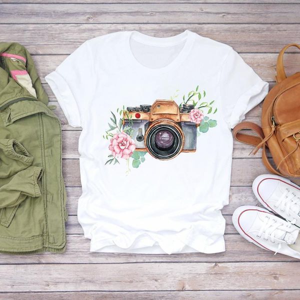 women 2020 camera vintage flower short sleeve fashion print summer shirt t-shirts t graphic female ladies womens tee t-shirt, White
women 2020 camera vintage flower short sleeve fashion print summer shirt t-shirts t graphic female ladies womens tee t-shirt, White