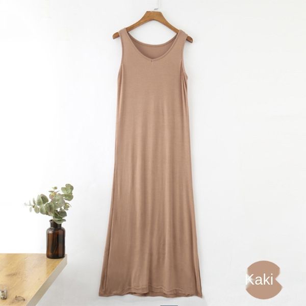 summer korean version of modal split dress thin sleeveless slim versatile bottomed dress ypaln, Black;gray
summer korean version of modal split dress thin sleeveless slim versatile bottomed dress ypaln, Black;gray
