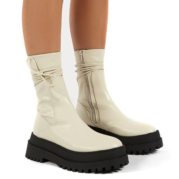 women mid-calf boots winter platform shoes female zipper pu leather short boots non-slip ladies botas mujer lace up fashion, Black
women mid-calf boots winter platform shoes female zipper pu leather short boots non-slip ladies botas mujer lace up fashion, Black