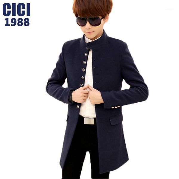 men's trench coats coat male korean version of slim and long sections woolen autumn student 3461, Tan;black
men's trench coats coat male korean version of slim and long sections woolen autumn student 3461, Tan;black