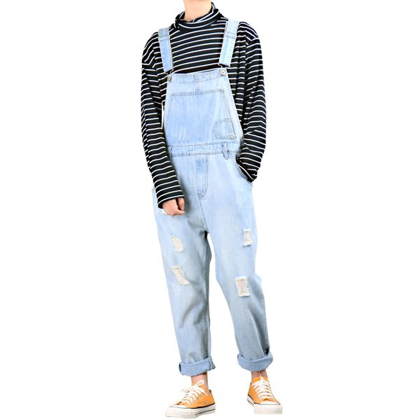 20menmens breeze jeans, straight overalls, male suspenders, wormholes loose, light blue jeans. 74kk
20menmens breeze jeans, straight overalls, male suspenders, wormholes loose, light blue jeans. 74kk