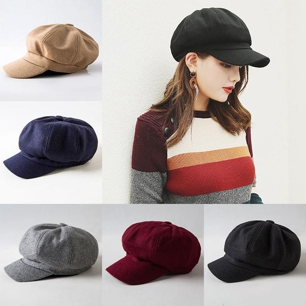 solid color autumn spring beret hat women woolen octagonal cap stylish artist painter newsboy caps, Blue;gray
solid color autumn spring beret hat women woolen octagonal cap stylish artist painter newsboy caps, Blue;gray