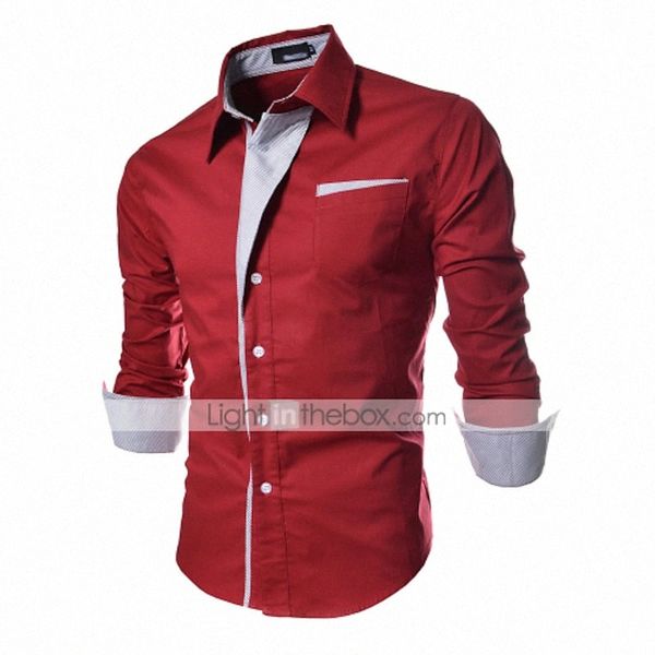 men's casual cotton long sleeve button down shirt stripe collar slim fit dress shirt r3uj#, White;black
men's casual cotton long sleeve button down shirt stripe collar slim fit dress shirt r3uj#, White;black