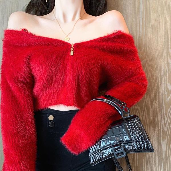 women's sweaters zipped fluffy knitted women casual spring autumn fashion loose simple basic female sweater all-match knitwear, White;black
women's sweaters zipped fluffy knitted women casual spring autumn fashion loose simple basic female sweater all-match knitwear, White;black