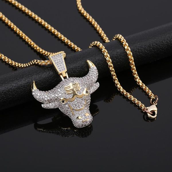 pendant necklaces animal cow a bullish & 4mm tennis chain gold color bling cubic zircon men's hip hop necklace jewelry, Silver
pendant necklaces animal cow a bullish & 4mm tennis chain gold color bling cubic zircon men's hip hop necklace jewelry, Silver