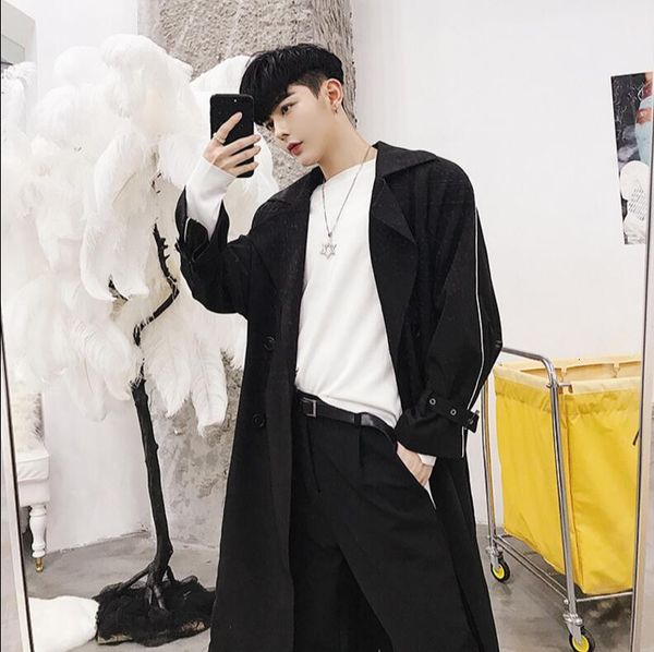 2021 men's blouse new long han feng double personality thin style with loose coat tide. irb2, Tan;black
2021 men's blouse new long han feng double personality thin style with loose coat tide. irb2, Tan;black