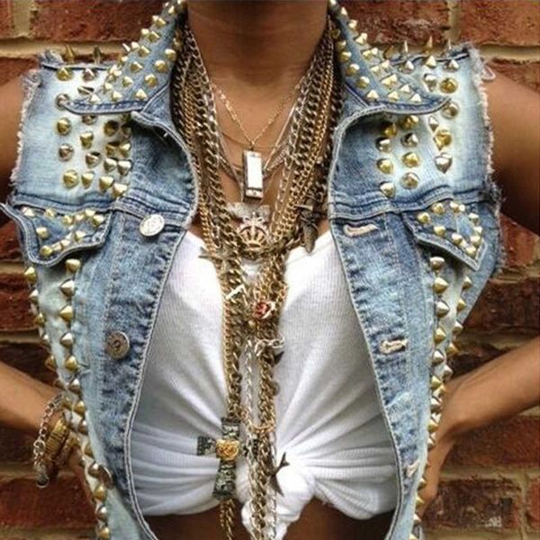 harajuku denim jacket women fashion button sleeveless rivets motorcycle ladies street casual jackets loose plus size coat, Black;brown
harajuku denim jacket women fashion button sleeveless rivets motorcycle ladies street casual jackets loose plus size coat, Black;brown