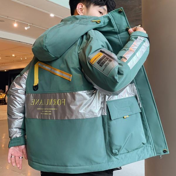 men's 2020 winter korean version of the hooded down youth leisure thickened cotton jacket, Black
men's 2020 winter korean version of the hooded down youth leisure thickened cotton jacket, Black