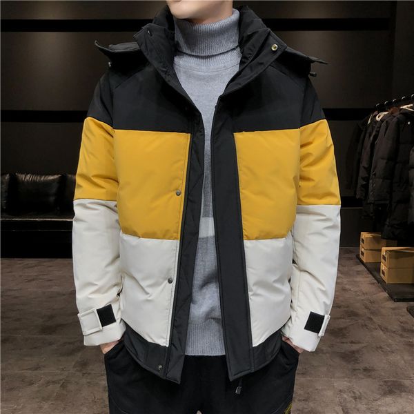 2020 winter new down cotton korean trend padded thiened warm hooded fashion jaet men's wear, Black
2020 winter new down cotton korean trend padded thiened warm hooded fashion jaet men's wear, Black