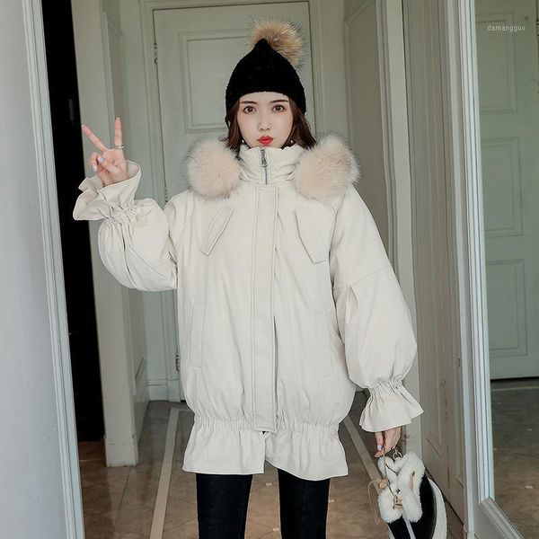 women fashion flare sleeve parka coat with fur collar winter jacket new sweet ears hooded parka1, Black
women fashion flare sleeve parka coat with fur collar winter jacket new sweet ears hooded parka1, Black