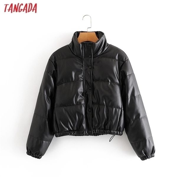 tangada women black faux leather oversize parkas thick winter zipper pockets female warm elegant coat jacket qn63 201112, Black;brown
tangada women black faux leather oversize parkas thick winter zipper pockets female warm elegant coat jacket qn63 201112, Black;brown