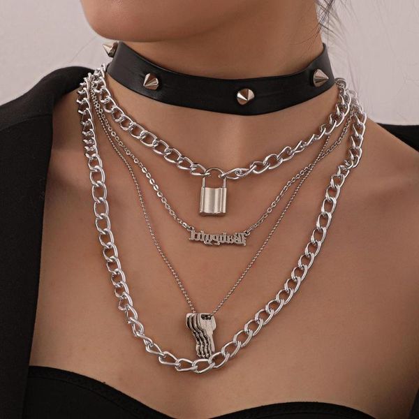 diezi gothic кожа pu choker ожерелье цепи hip hop заклепка key lock letters ожерелье женщины collier femme 2020 ювелирные изделия, Golden;silver
diezi gothic кожа pu choker ожерелье цепи hip hop заклепка key lock letters ожерелье женщины collier femme 2020 ювелирные изделия, Golden;silver