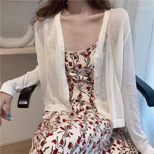 women's t-shirt 2021 sun protection cardigan women's loose solid thin coat fashion v-neck button casual knit long-sleeved 1, White
women's t-shirt 2021 sun protection cardigan women's loose solid thin coat fashion v-neck button casual knit long-sleeved 1, White