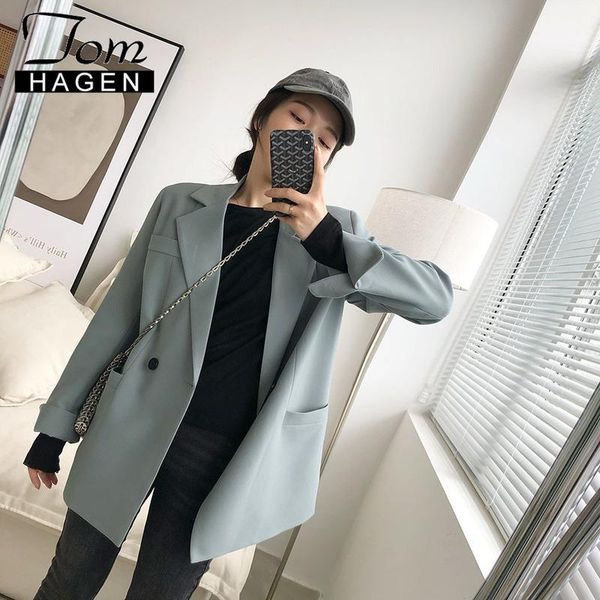 autumn solid color elegant blue blazer women jacket women's korean style loose v-neck long sleeve black jackets for spring 20211, White;black
autumn solid color elegant blue blazer women jacket women's korean style loose v-neck long sleeve black jackets for spring 20211, White;black