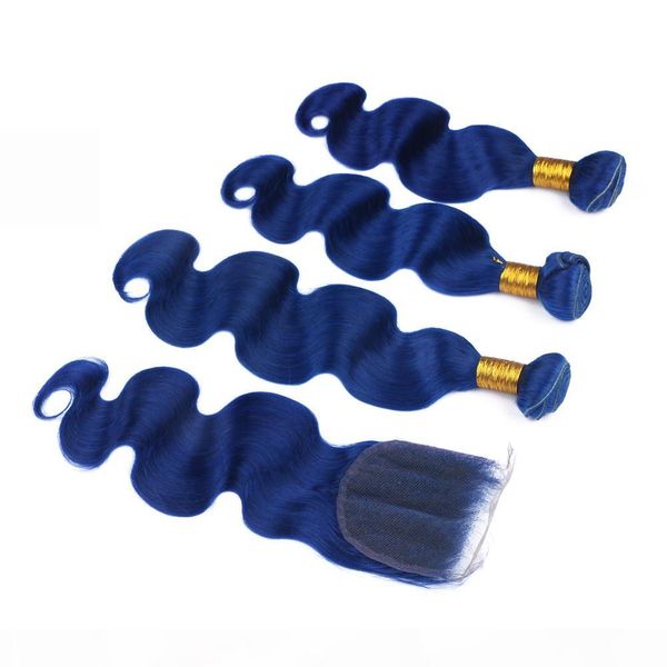 body wave wavy brazilian dark blue human hair bundles with lace closure 4x4 pure blue virgin human hair weave extensions with closure, Black
body wave wavy brazilian dark blue human hair bundles with lace closure 4x4 pure blue virgin human hair weave extensions with closure, Black