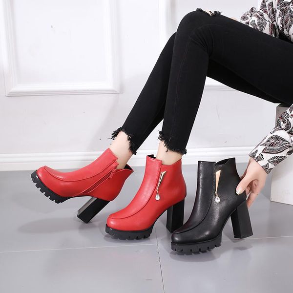 women boots high heels rock shoes woman boots-women luxury designer round toe leather booties stiletto 2020 mid-calf, Black
women boots high heels rock shoes woman boots-women luxury designer round toe leather booties stiletto 2020 mid-calf, Black