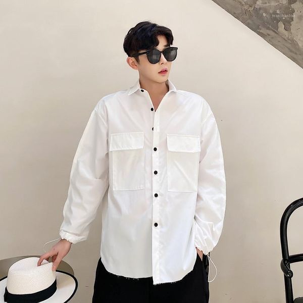 new male streetstyle hip hop loose shirt men vintage fashion casual long sleeve white shirts1, White;black
new male streetstyle hip hop loose shirt men vintage fashion casual long sleeve white shirts1, White;black
