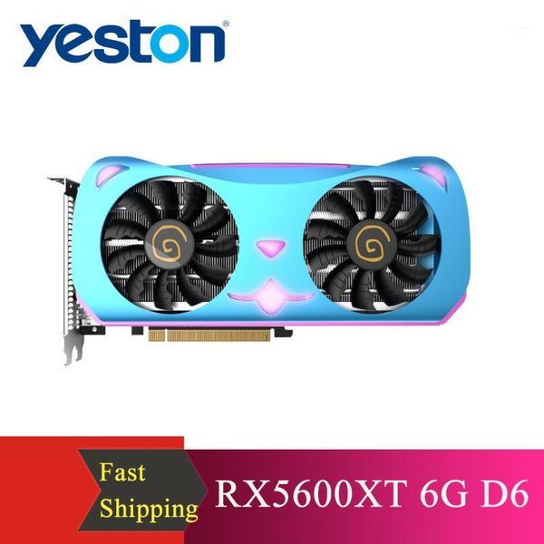 yeston rx5600xt 6g d6 ma graphic card 1560-1620mhz 14ghz 6gb 192bit gddr6 gaming graphics card with 2 fans 4 heat pipes new1
yeston rx5600xt 6g d6 ma graphic card 1560-1620mhz 14ghz 6gb 192bit gddr6 gaming graphics card with 2 fans 4 heat pipes new1