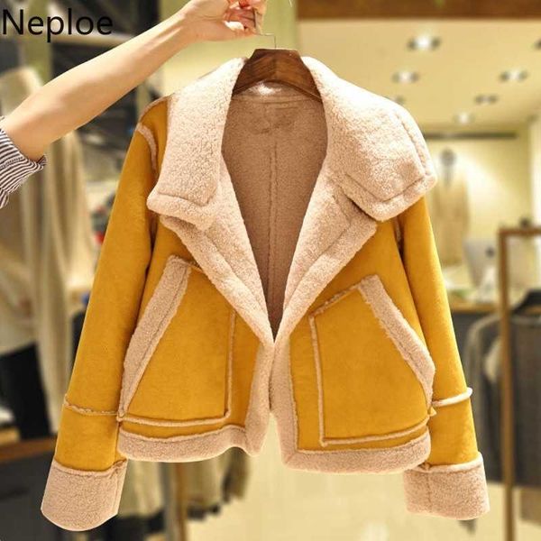 neploe autumn winter deerskin lamb short jacket patchwork thick women cotton coat new fashion double pockets outwear 55318 201014, Black
neploe autumn winter deerskin lamb short jacket patchwork thick women cotton coat new fashion double pockets outwear 55318 201014, Black