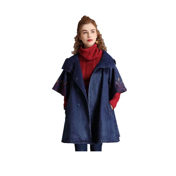 women's trench coats vintage style cloak pattern hooded double breasted embroidery winter coat loose warm clothing fs1050, Tan;black
women's trench coats vintage style cloak pattern hooded double breasted embroidery winter coat loose warm clothing fs1050, Tan;black