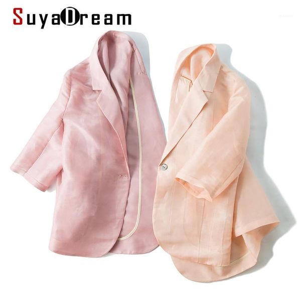 women silk blazer 50%silk 50%linen solid 3/4 sleeved single button office lady blazer 2020 new fall winter out wear1, White;black
women silk blazer 50%silk 50%linen solid 3/4 sleeved single button office lady blazer 2020 new fall winter out wear1, White;black