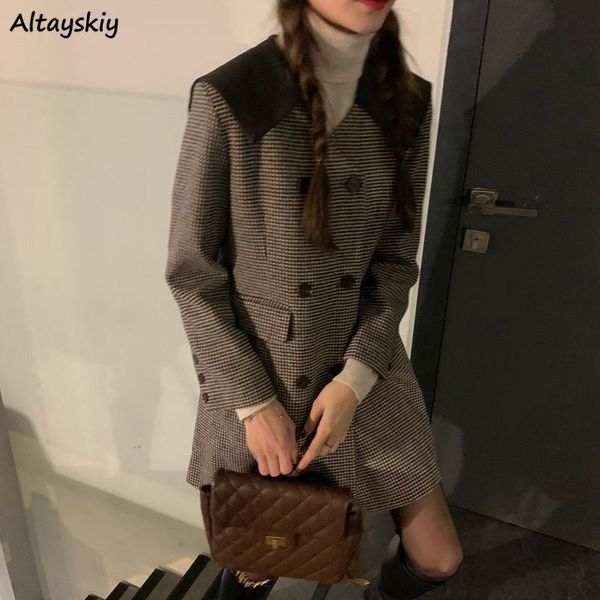 women's wool & blends women loose arrivals korean style college vintage outwear temperament bf double breasted retro warm, Black
women's wool & blends women loose arrivals korean style college vintage outwear temperament bf double breasted retro warm, Black