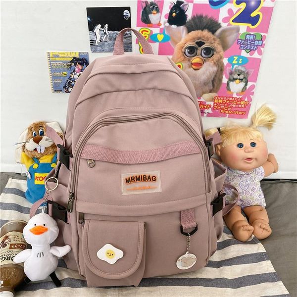 backpack for girls 2021 fashion waterproof nylon lapschool bag solid color design youth travel backpack mochila feminina sac
backpack for girls 2021 fashion waterproof nylon lapschool bag solid color design youth travel backpack mochila feminina sac